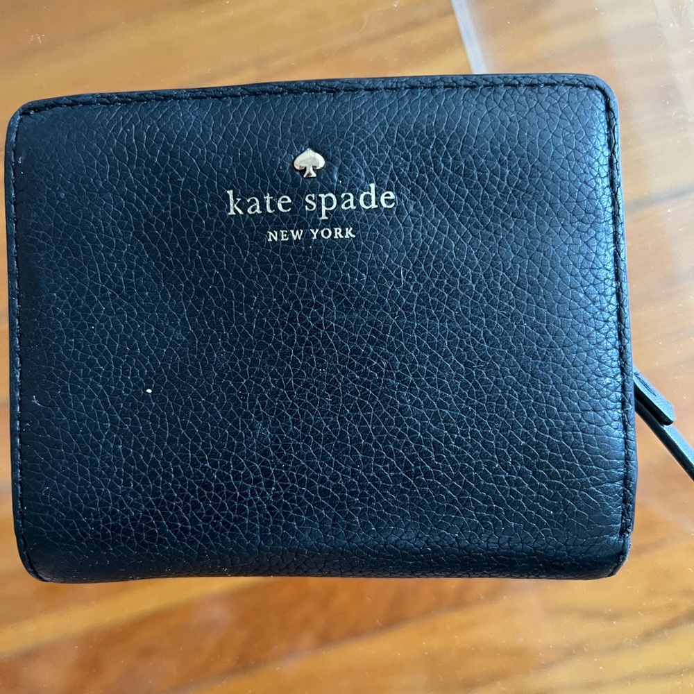 Kate Spade Black Textured Wallet